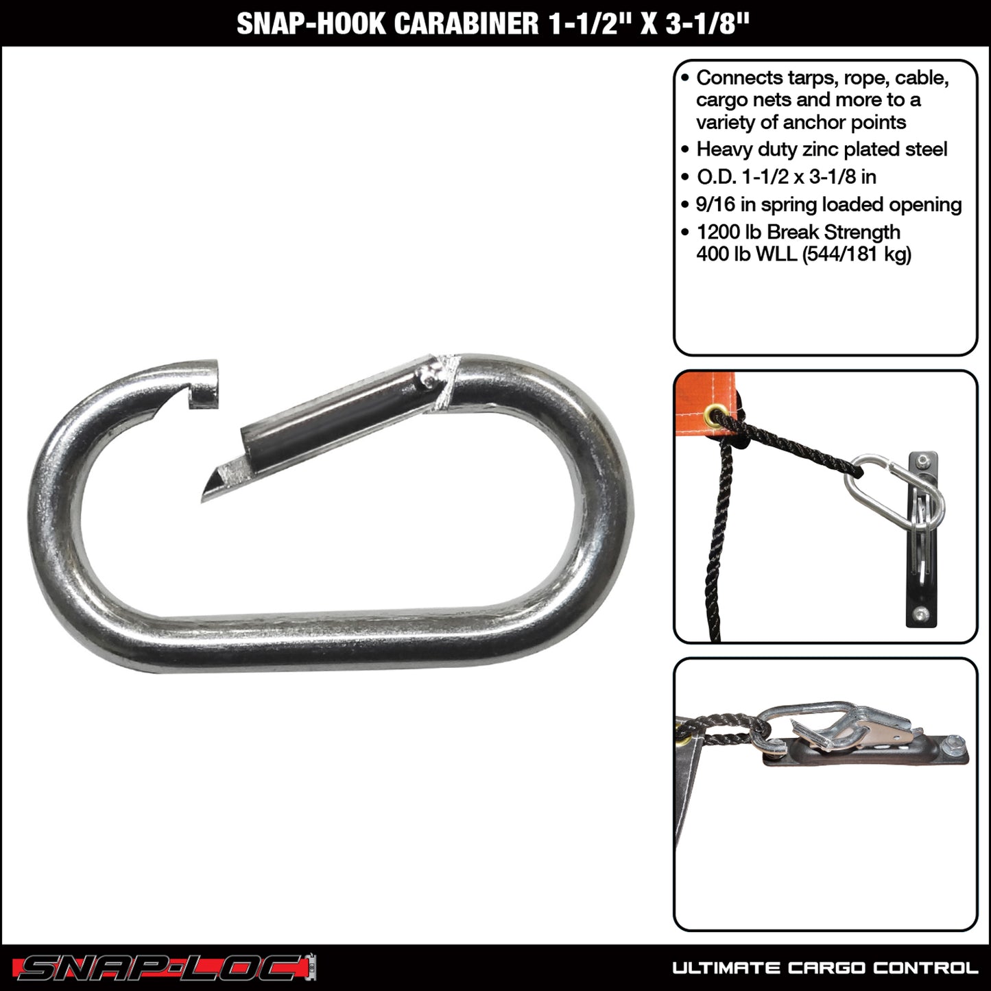 Snap-Loc Carabiner – 1-1/2” x 3-1/8”