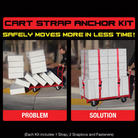 Snap-Loc E-Track Single Cart Strap Anchor Kit – 2” x 16 ft Cam Strap, 3,000 lb