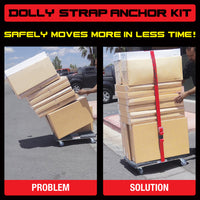 SNAP-LOC E-Track Single Wood Dolly Strap Tie-Down Anchor Kit with 2 in x 16 ft Cam 3,000 lb