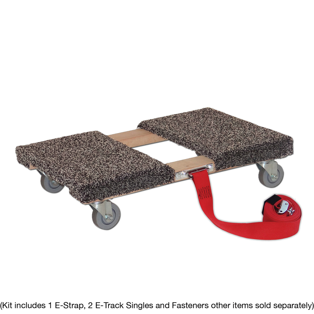 SNAP-LOC E-Track Single Wood Dolly Strap Tie-Down Anchor Kit with 2 in x 16 ft Cam 3,000 lb