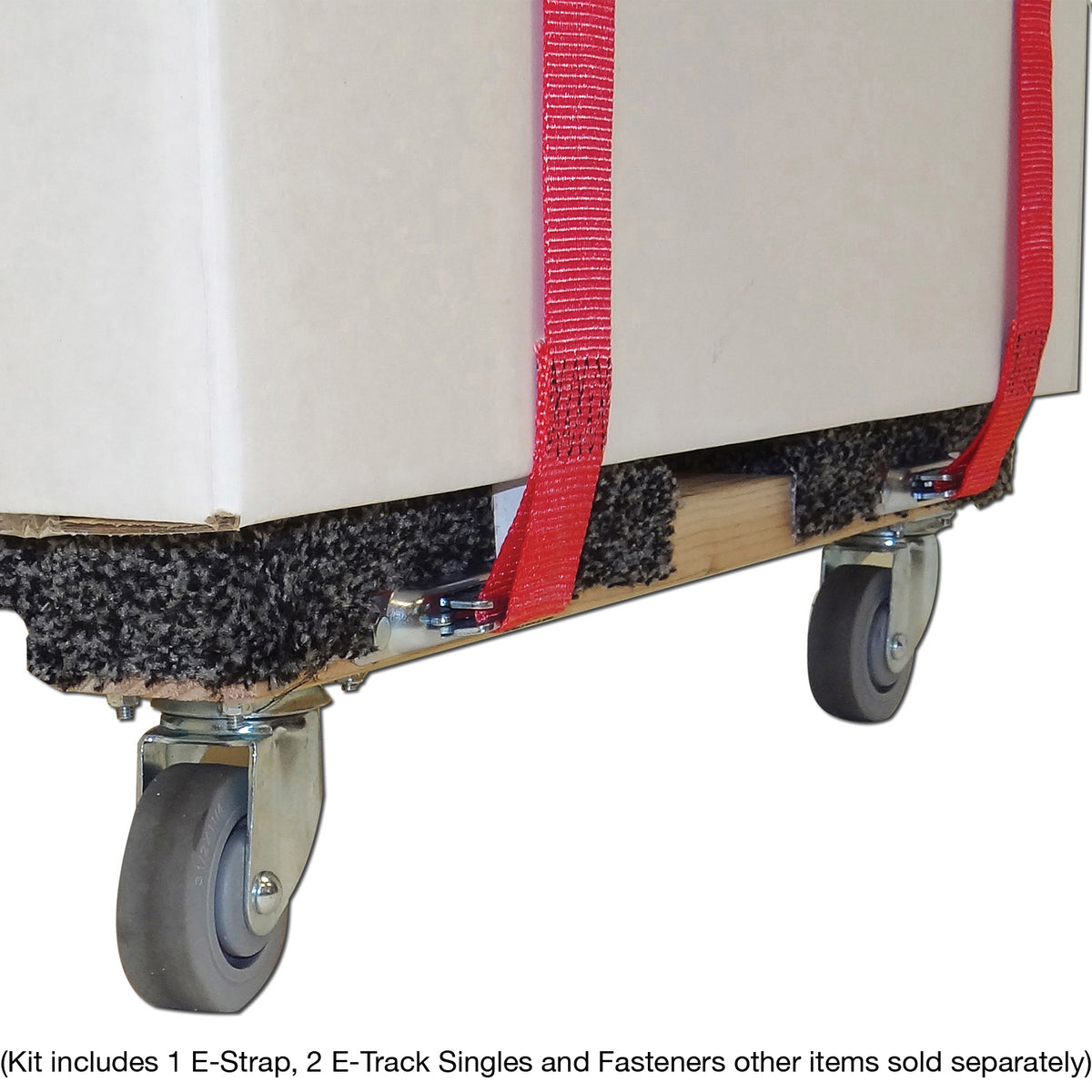 SNAP-LOC E-Track Single Wood Dolly Strap Tie-Down Anchor Kit with 2 in x 16 ft Cam 3,000 lb
