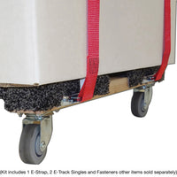 SNAP-LOC E-Track Single Wood Dolly Strap Tie-Down Anchor Kit with 2 in x 16 ft Cam 3,000 lb