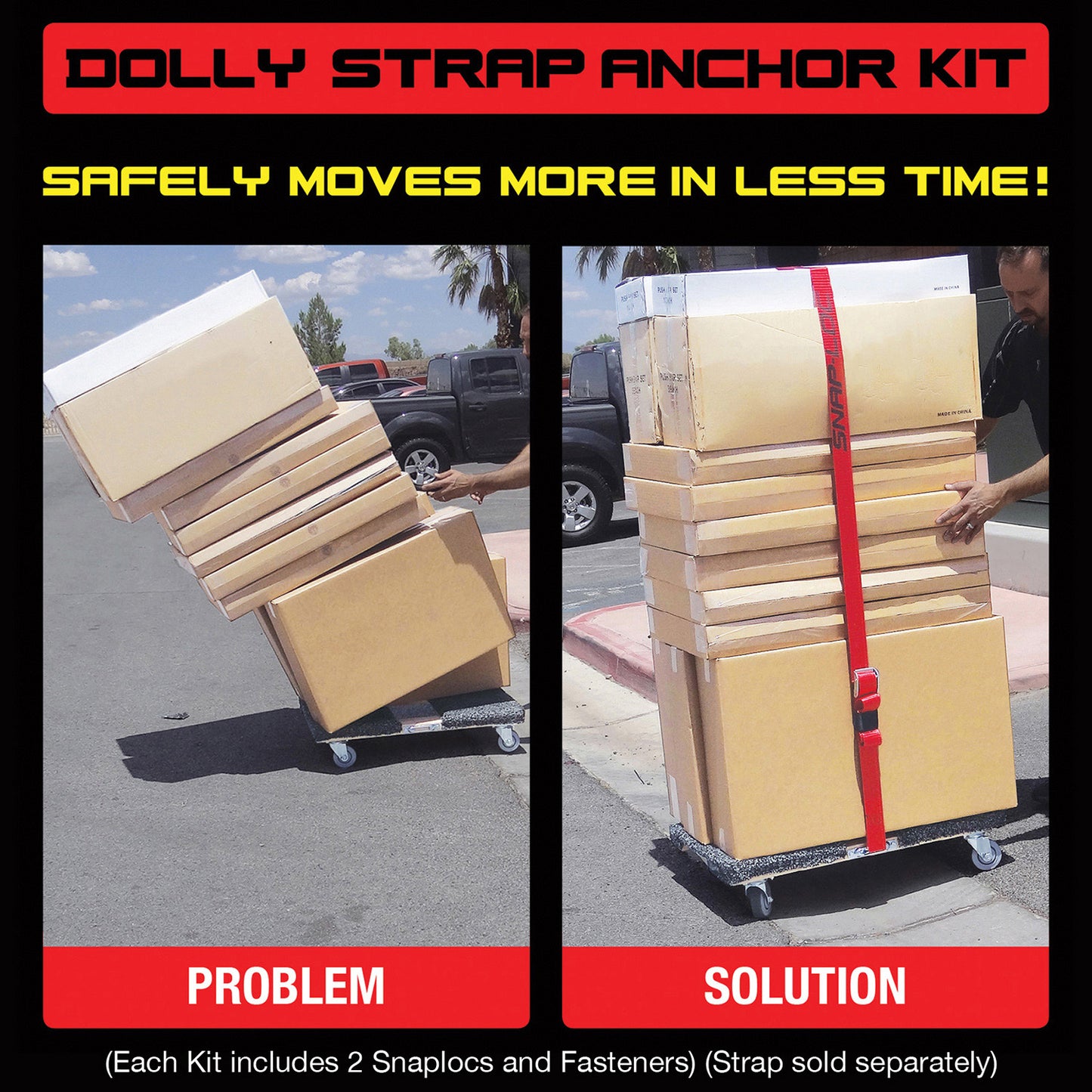 Snap-Loc E-Track Single Wood Dolly Strap Anchor Kit