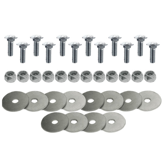 Carriage Bolt Set 5/16 x 1 Inch Zinc, Fastens 6 Snap-Loc E-Track Singles
