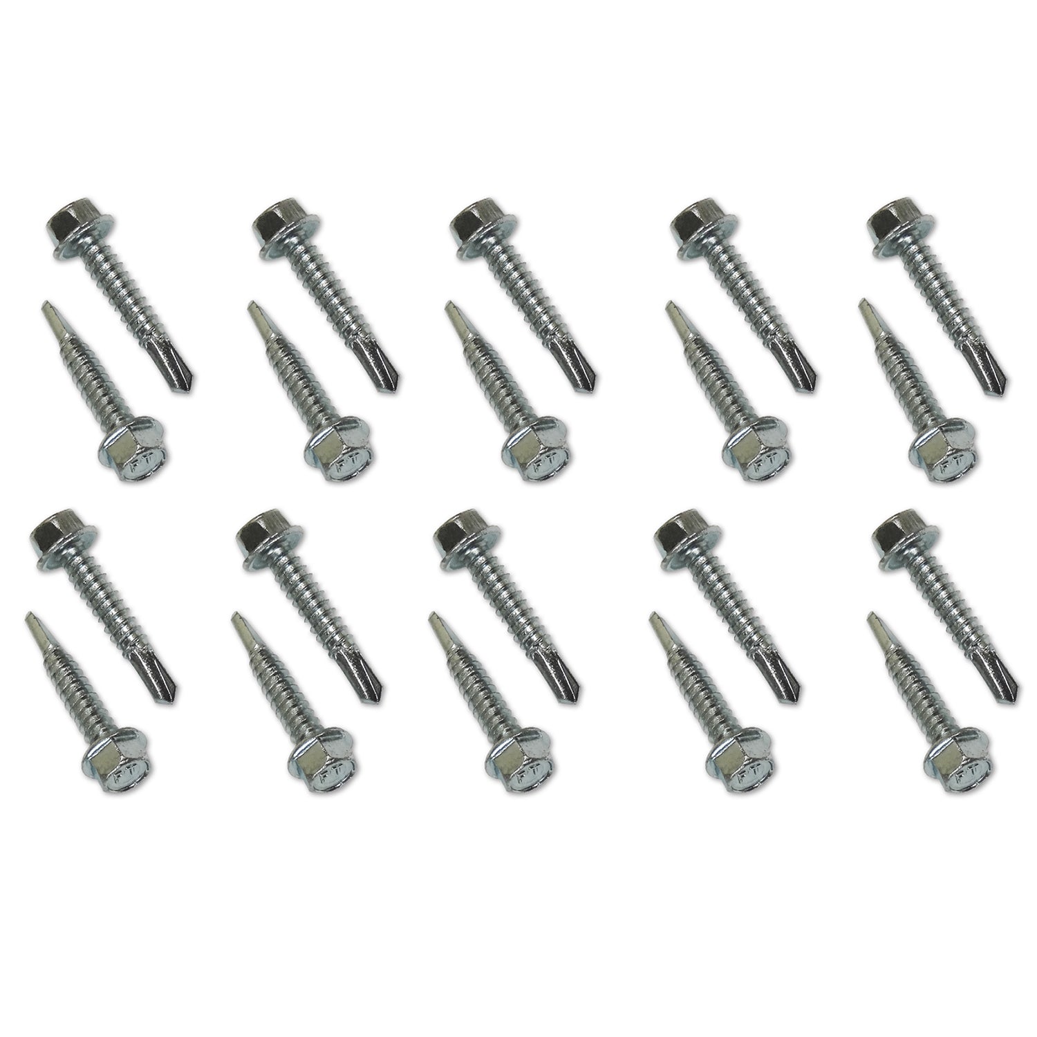 E-Track Self-Drilling Metal Screw 20-Piece Set 1/4 x 1-1/4 Inch
