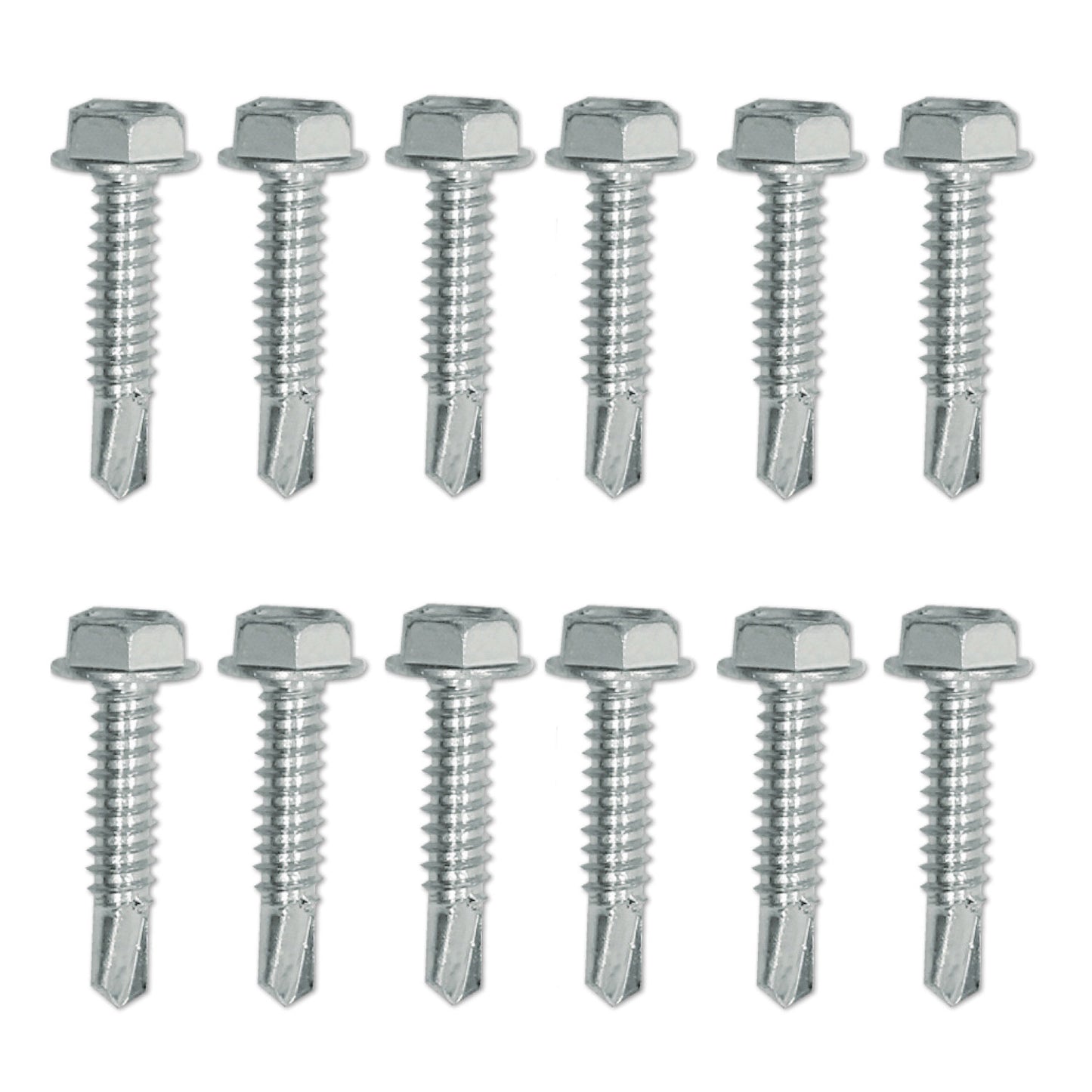 Self-Drilling Screw Set 5/16 x 1-1/4 Inch Zinc, Fastens 6 Snap-Loc E-Track Singles