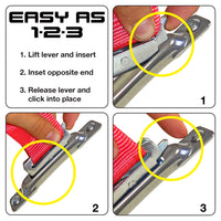 Snap-Loc E-Track Single Anchor – Stainless 4-Pack with Allen Screws, Logistic Tie-Down