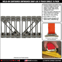 Snap-Loc E-Track Single Tie-Down Anchor Points – Unfinished Contoured Weld-On 10-Pack
