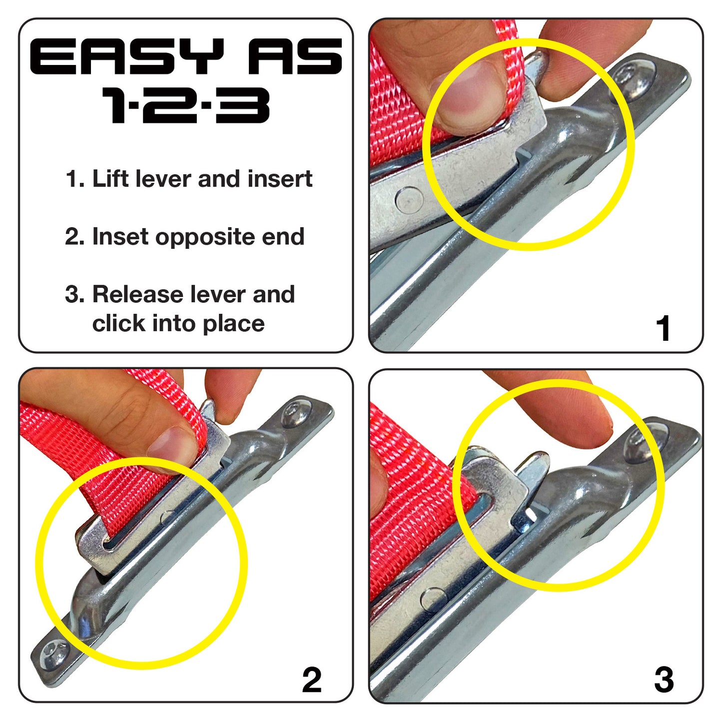 Snap-Loc E-Track Single Anchor – Zinc 10-Pack, Logistic Tie-Down