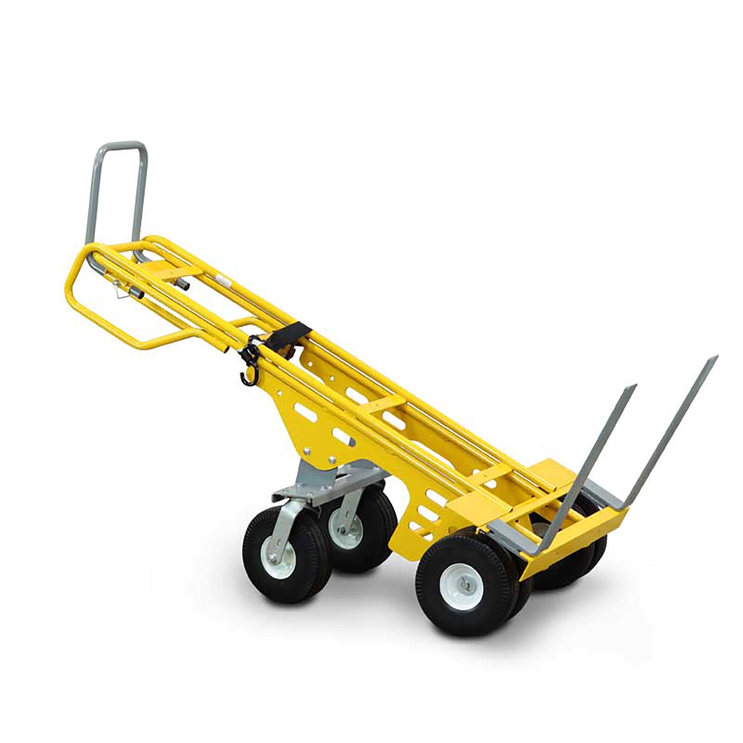E-Track Hand Truck – All-Terrain, 1,500 lb Capacity with Adjustable Pallet Forks and 6-Wheel 10” Flat-Free Tires