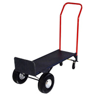 Steel Convertible Hand Truck – 800 lb Capacity with Platform and 10” Tires (Black)