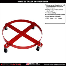 SNAP-LOC 500 lb 55 Gallon Drum Dolly with 24" Barrel Holder