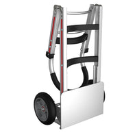 E-Track Aluminum Hand Truck – 500 lb Capacity with Loop Handle, 8” Solid Rubber Tires, Foldable Storage and Curved Frame