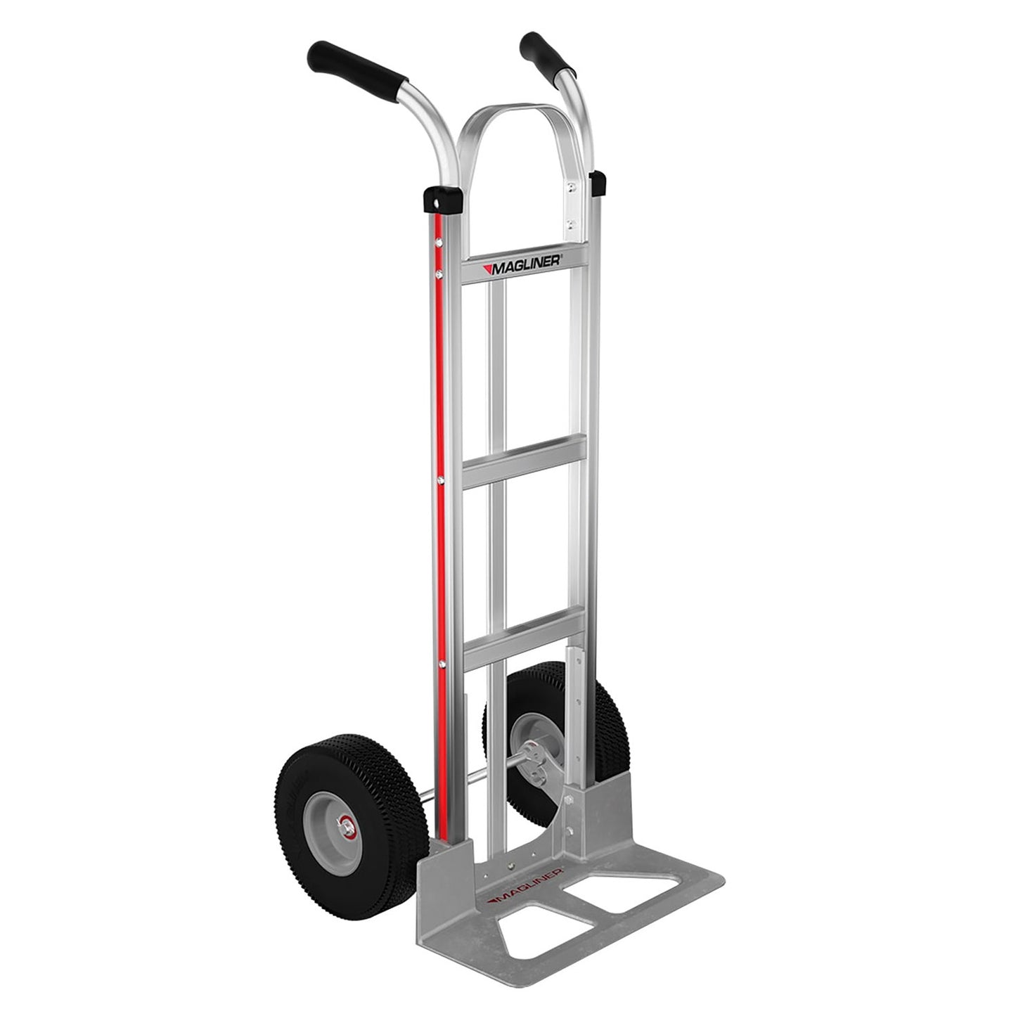 E-Track Aluminum Hand Truck – 500 lb Capacity with Dual Handle and 10” Microcellular Tires
