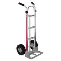 E-Track Aluminum Hand Truck – 500 lb Capacity with Dual Handle and 10” Microcellular Tires
