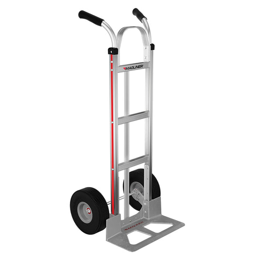 E-Track Aluminum Hand Truck – 500 lb Capacity with Dual Handle and 10” Microcellular Tires