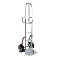 E-Track Aluminum Hand E-Track Aluminum Hand Truck – 500 lb Capacity with Tall Dual Grip Handles, 10” Microcellular Tires and Stair Skids