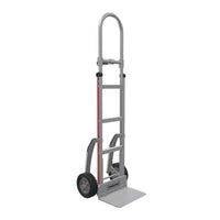 E-Track Aluminum Hand Truck – 500 lb Capacity with Tall Loop Handle, 8” Solid Rubber Tires and Stair Skids