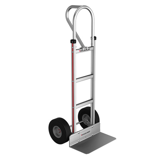 E-Track Aluminum Hand Truck – 500 lb with P-Handle and 10” Microcellular Tires