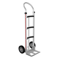 E-Track Aluminum Hand Truck – 500 lb Capacity with Loop Handle, 8” Solid Rubber Tires and Curved Frame