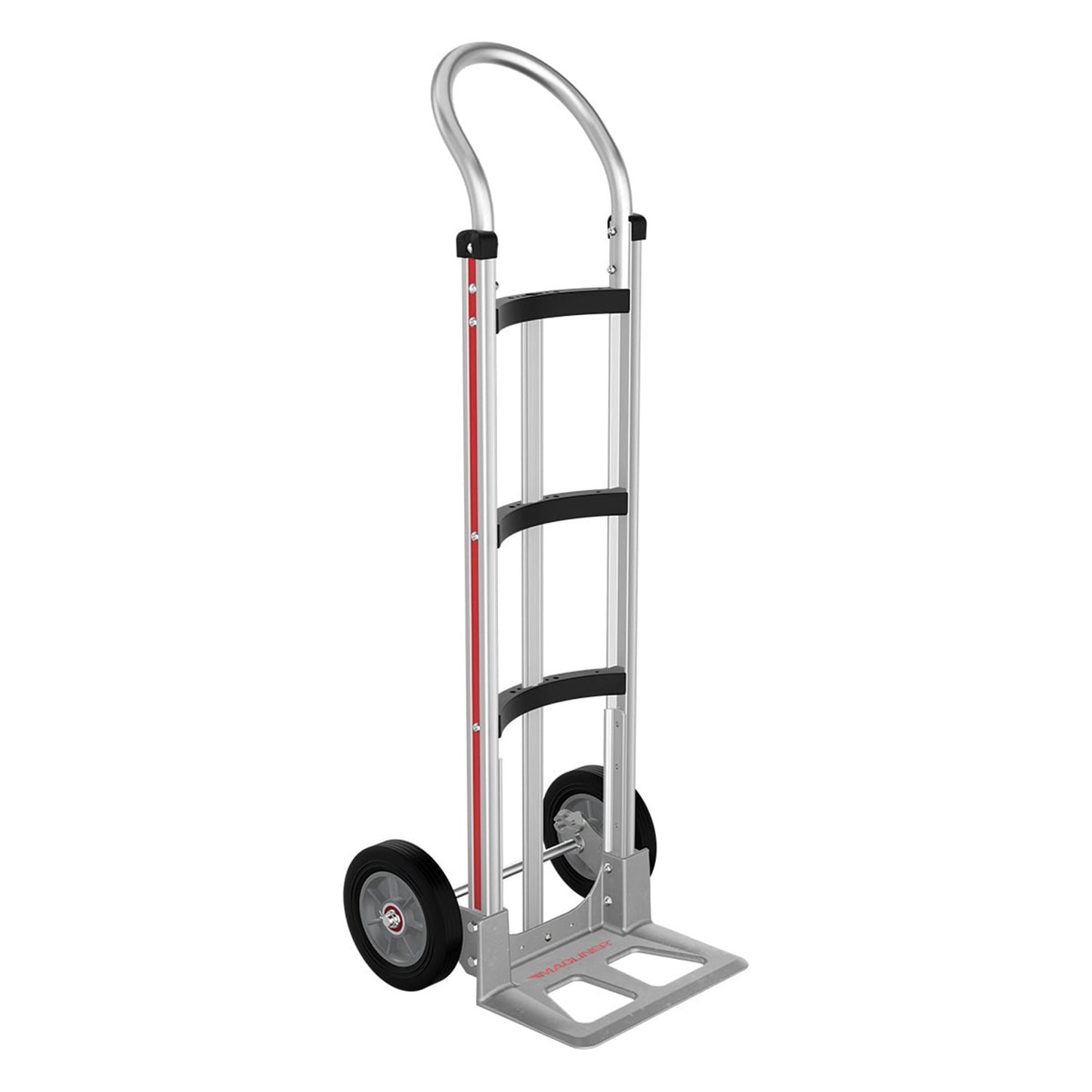 E-Track Aluminum Hand Truck – 500 lb Capacity with Loop Handle, 8” Solid Rubber Tires and Curved Frame