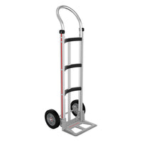 E-Track Aluminum Hand Truck – 500 lb Capacity with Loop Handle, 8” Solid Rubber Tires and Curved Frame