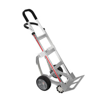 E-Track Aluminum Hand Truck – 500 lb Capacity with Loop Handle, 10” Microcellular Tires, Stair Skids and Curved Frame