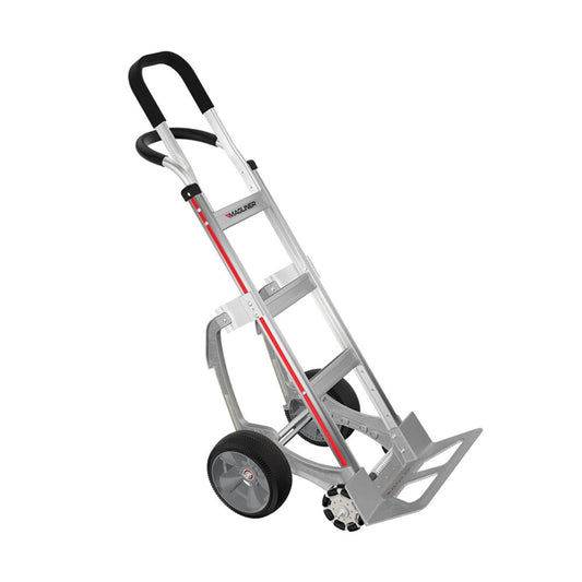 E-Track Aluminum Hand Truck – 500 lb Capacity with Loop Handle, 10” Microcellular Tires, Stair Skids and Curved Frame
