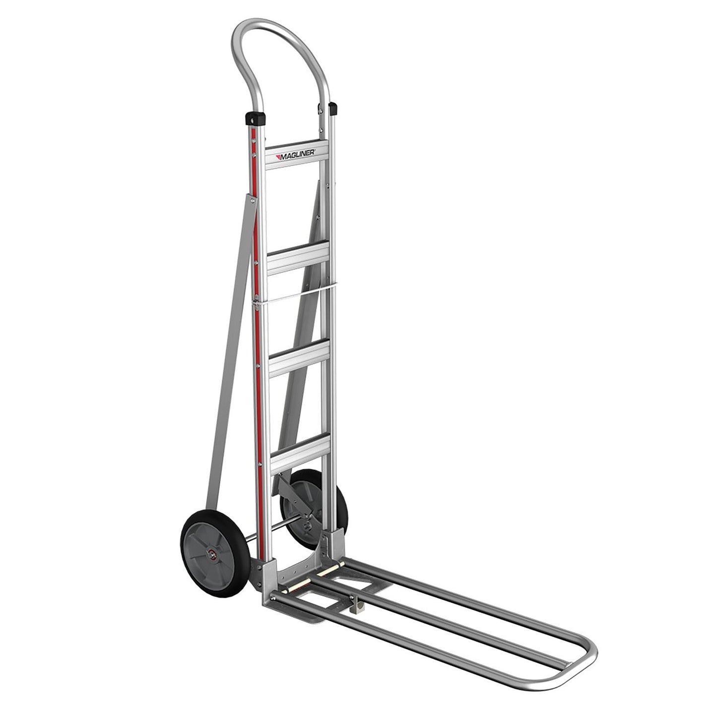 E-Track Aluminum Hand Truck – 500 lb Capacity with Loop Handle, 8” Solid Rubber Tires and Extendable Load Bar