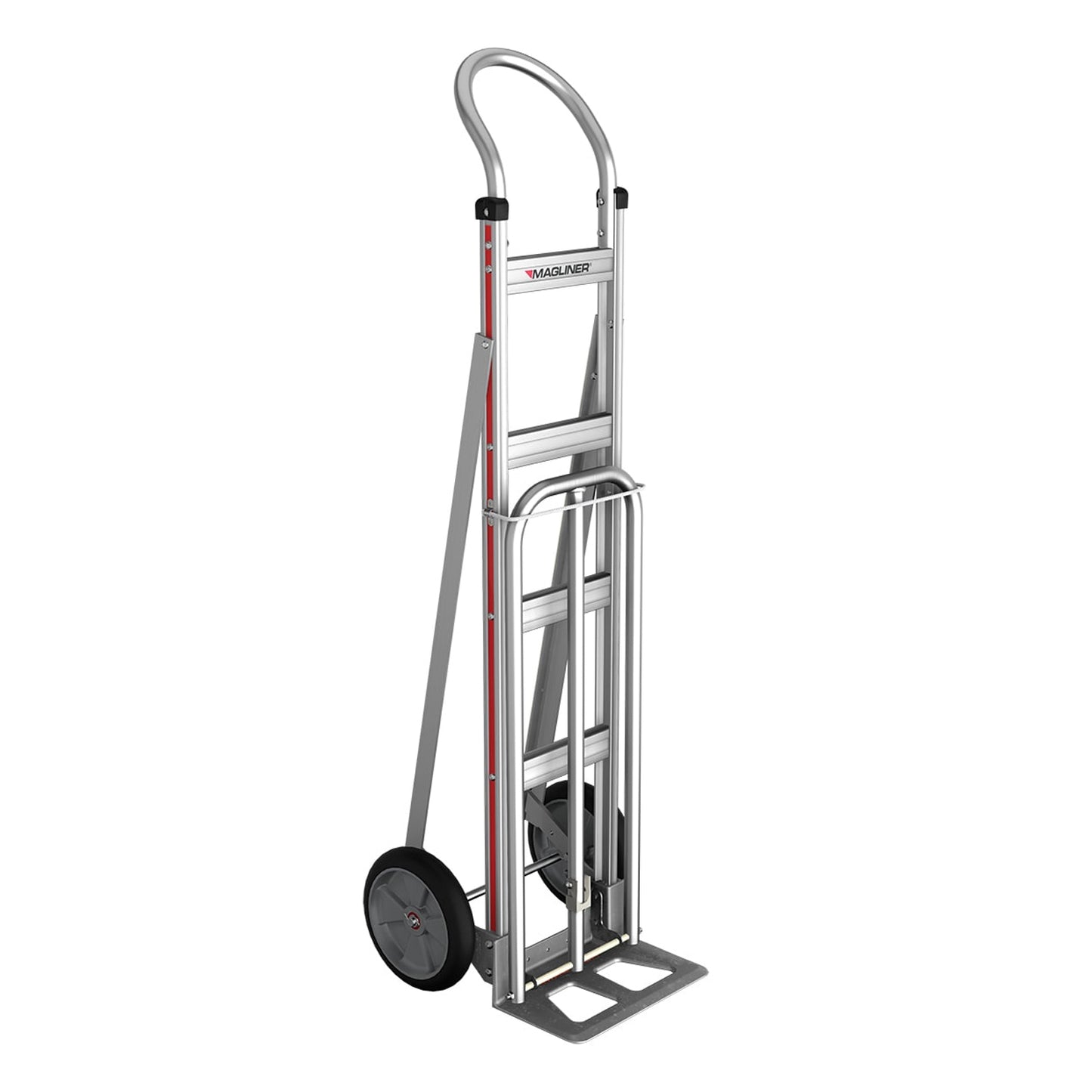 E-Track Aluminum Hand Truck – 500 lb Capacity with Loop Handle, 8” Solid Rubber Tires and Extendable Load Bar
