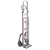 E-Track Aluminum Hand Truck – 500 lb Capacity with Loop Handle, 8” Solid Rubber Tires, Stair Skids and Extendable Load Bar