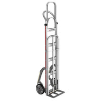 E-Track Aluminum Hand Truck – 500 lb Capacity with Loop Handle, 8” Solid Rubber Tires, Stair Skids and Extendable Load Bar