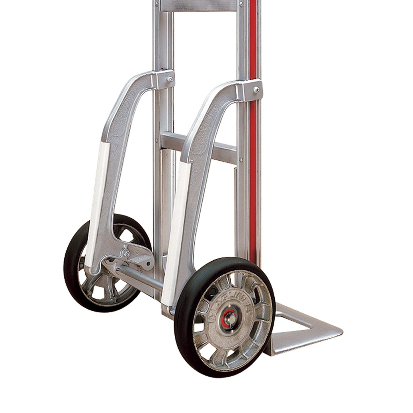 E-Track Aluminum Hand Truck – 500 lb Capacity with Loop Handle, 8” Solid Rubber Tires, Stair Skids and Extendable Load Bar