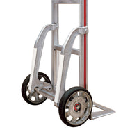 E-Track Aluminum Hand Truck – 500 lb Capacity with Loop Handle, 8” Solid Rubber Tires, Stair Skids and Extendable Load Bar