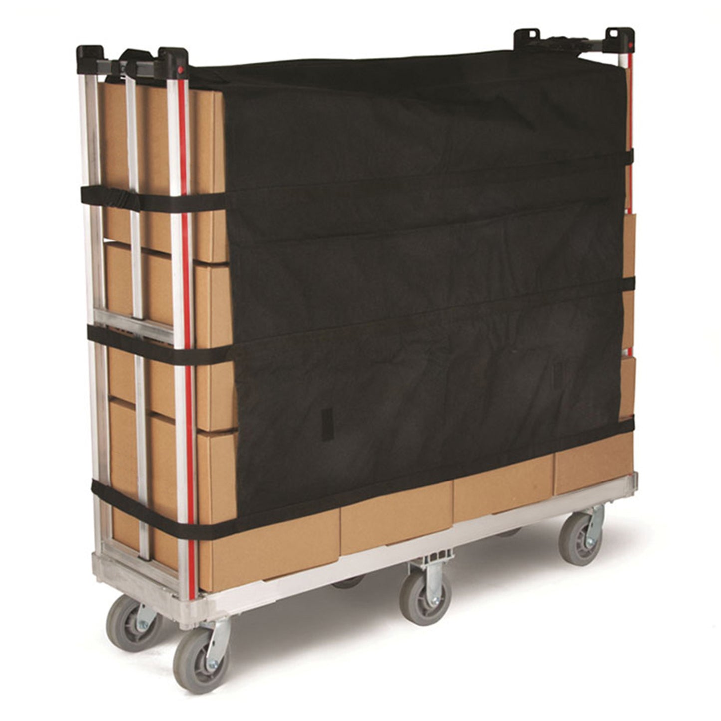 E-Track Aluminum U-Boat Cart – 1,200 lb Capacity, 18” x 60” Deck with Solid Rubber Casters and Removable Handles