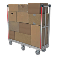 E-Track Aluminum U-Boat Cart – 1,200 lb Capacity, 18” x 60” Deck with Solid Rubber Casters and Removable Handles