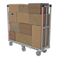 E-Track Aluminum U-Boat Cart – 1,200 lb Capacity, 18” x 60” Deck with Solid Rubber Casters and Removable Handles