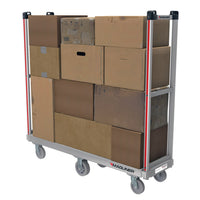 E-Track Aluminum U-Boat Cart – 1,200 lb Capacity, 16” x 60” Deck with Solid Rubber Casters and Removable Handles
