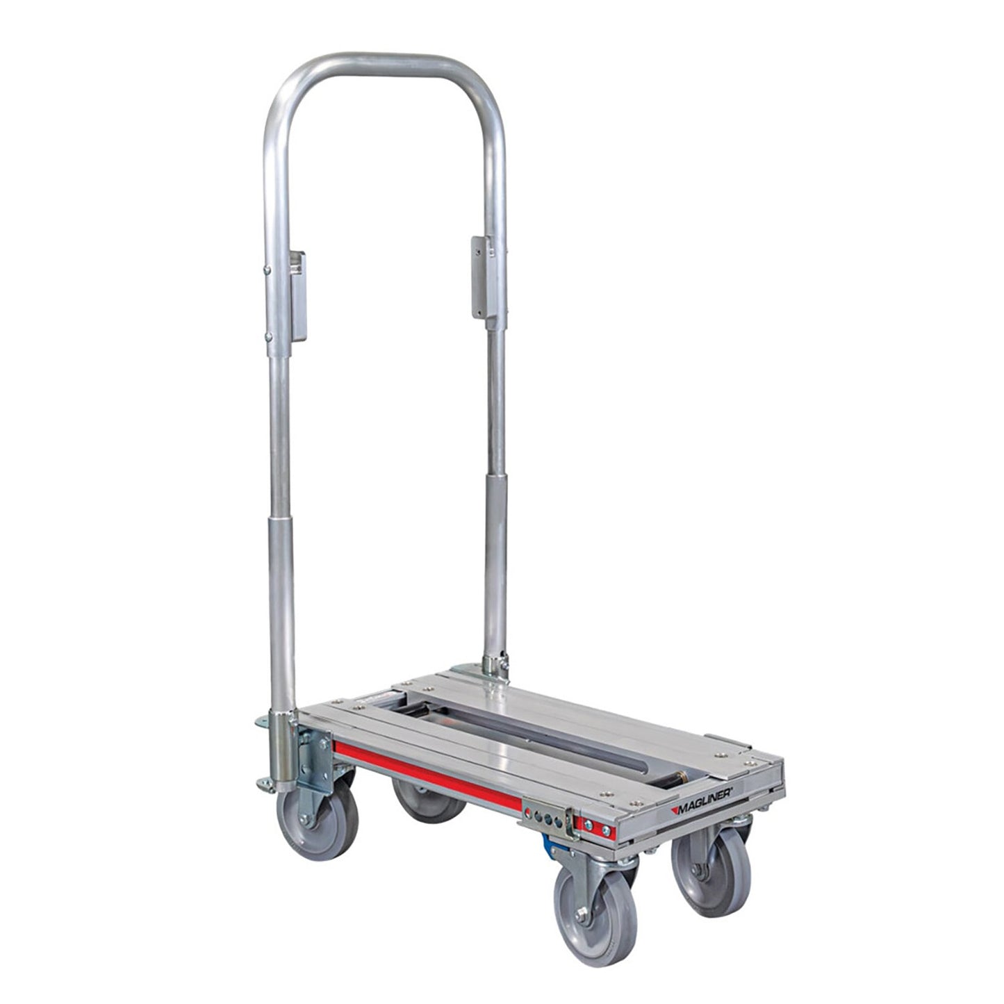 E-Track Aluminum Convertible Hand Truck – 500 lb Capacity with Loop Handle, Solid Rubber Casters and Adjustable Deck