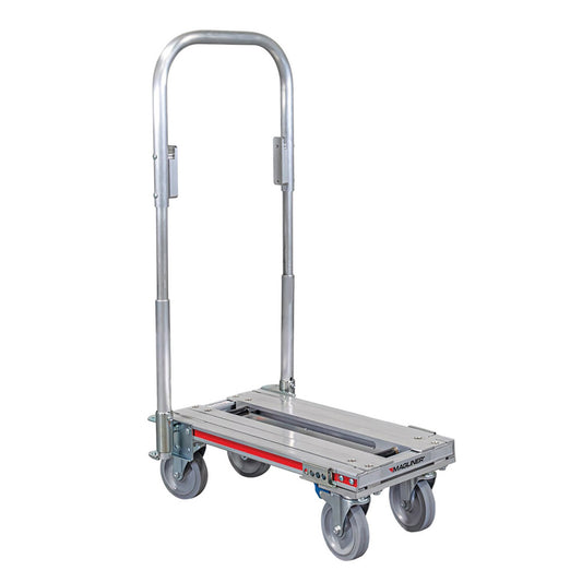 E-Track Aluminum Convertible Hand Truck – 500 lb Capacity with Loop Handle, Solid Rubber Casters and Adjustable Deck