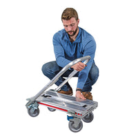 E-Track Aluminum Convertible Hand Truck – 500 lb Capacity with Loop Handle, Solid Rubber Casters and Adjustable Deck