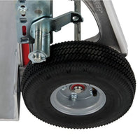 E-Track Aluminum Hand Truck – 500 lb Capacity with Tall Grip Handle, 10” Microcellular Tires, Stair Skids and Brakes