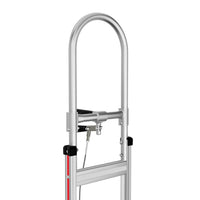 E-Track Aluminum Hand Truck – 500 lb Capacity with Tall Grip Handle, 10” Microcellular Tires, Stair Skids and Brakes