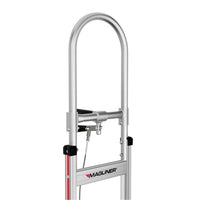 E-Track Aluminum Hand Truck – 500 lb Capacity with Tall Grip Handle, 10” Microcellular Tires, Stair Skids and Brakes