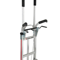 E-Track Aluminum Hand Truck – 500 lb Capacity with Tall Dual Grip Handles, 10” Microcellular Tires, Stair Skids and Brakes