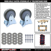 WOOD DOLLY BRACKET KIT  (no casters)