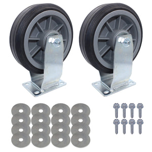 SNAP-LOC Wood Dolly Caster Steering Kit 6" Solid Rubber