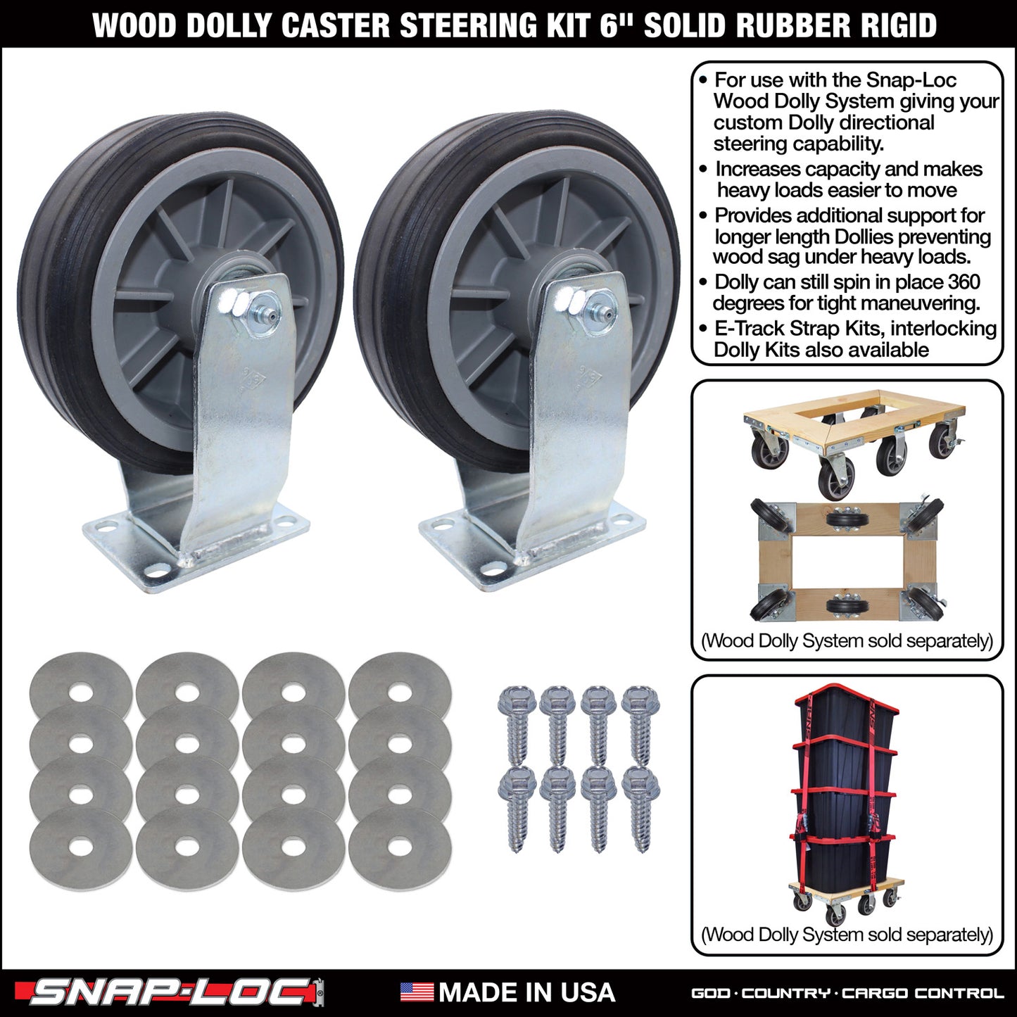 WOOD DOLLY BRACKET KIT  (no casters)