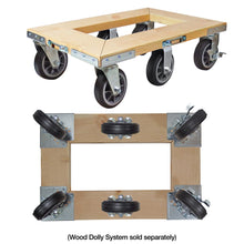 SNAP-LOC Wood Dolly Caster Steering Kit 6" Solid Rubber