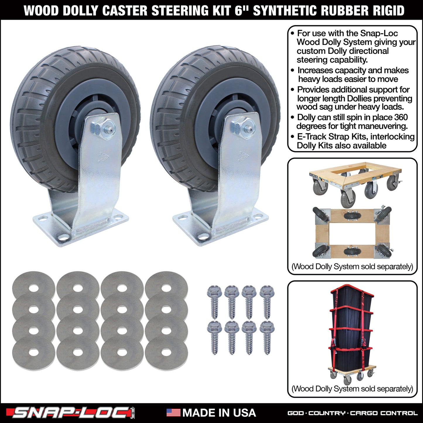 WOOD DOLLY BRACKET KIT  (no casters)